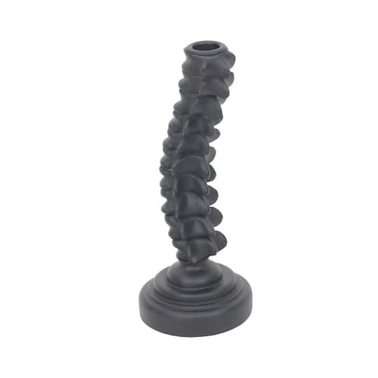 slide 1 of 1, 9.5" Black Spine Taper Candle Holder By Ashland, 9.5 in