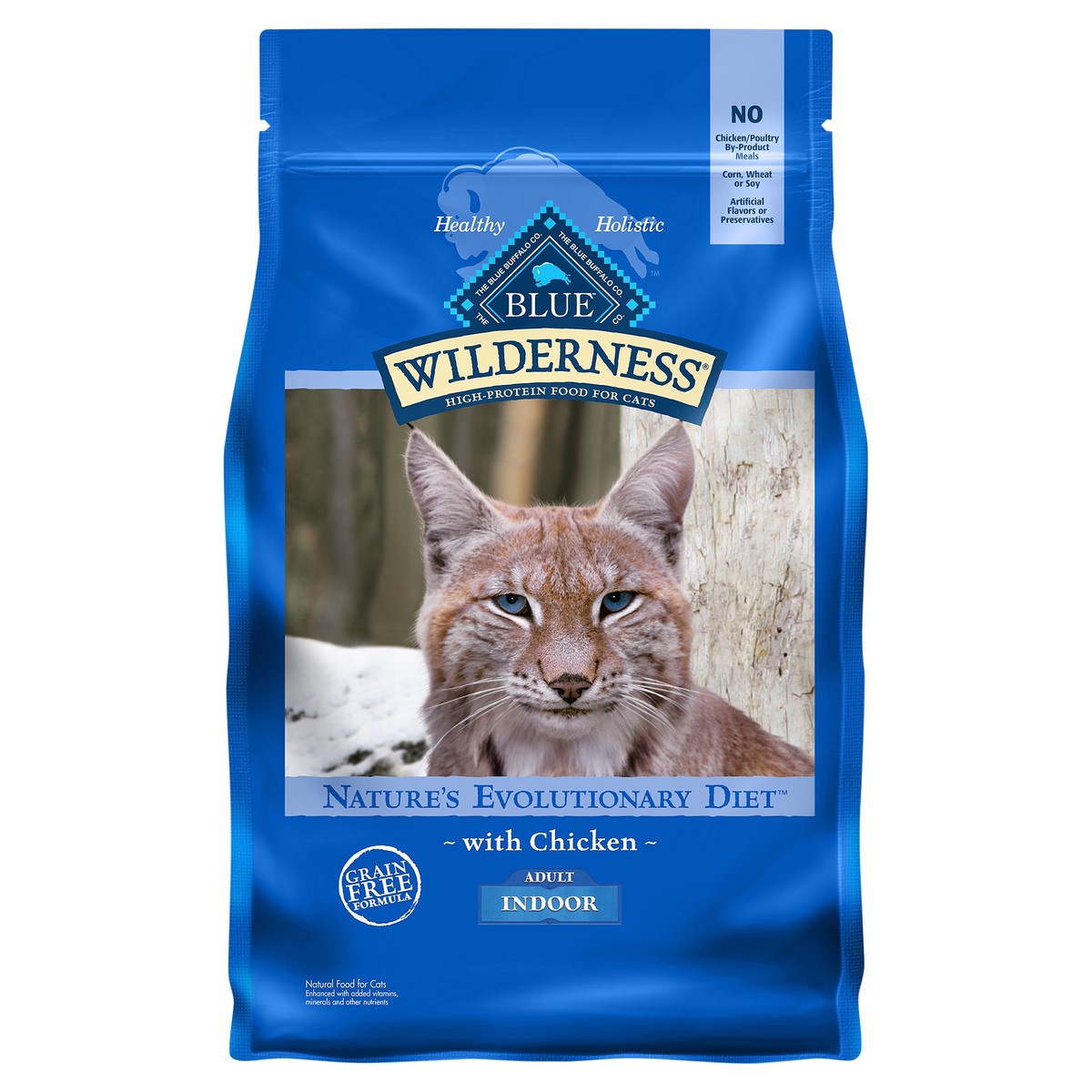 slide 1 of 5, Blue Buffalo Wilderness Chicken Adult Indoor Cat Food, 4 lb