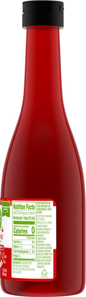 slide 3 of 3, Simple Truth Organic Red Wine Vinegar, 12.7 fl oz