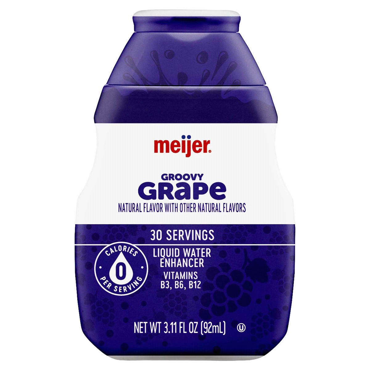 slide 1 of 5, Meijer Groovy Grape Liquid Water Enhancer - 3.11 oz, 3.11 oz