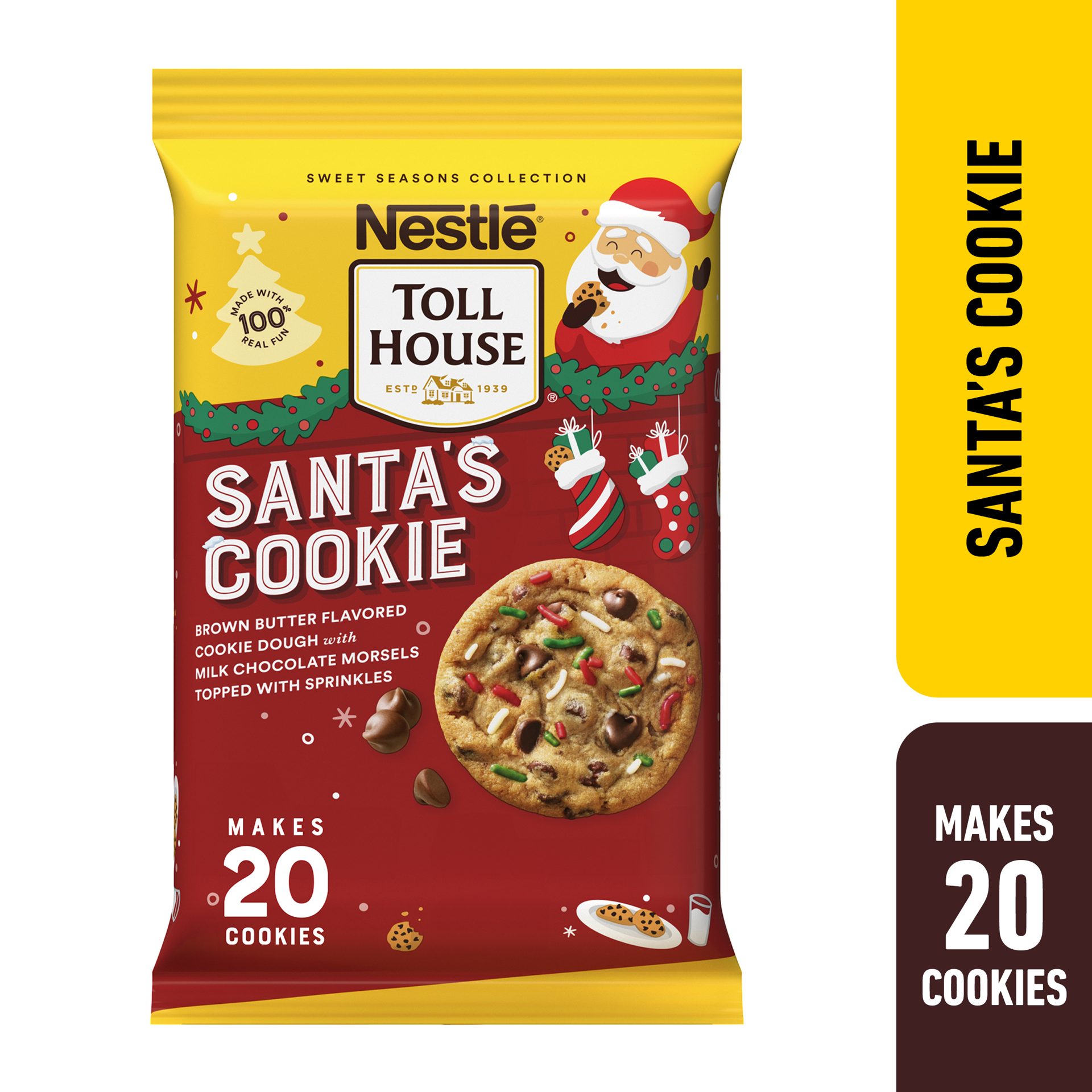 slide 1 of 7, Nestle Toll House Santa's Cookie Dough, 14 oz