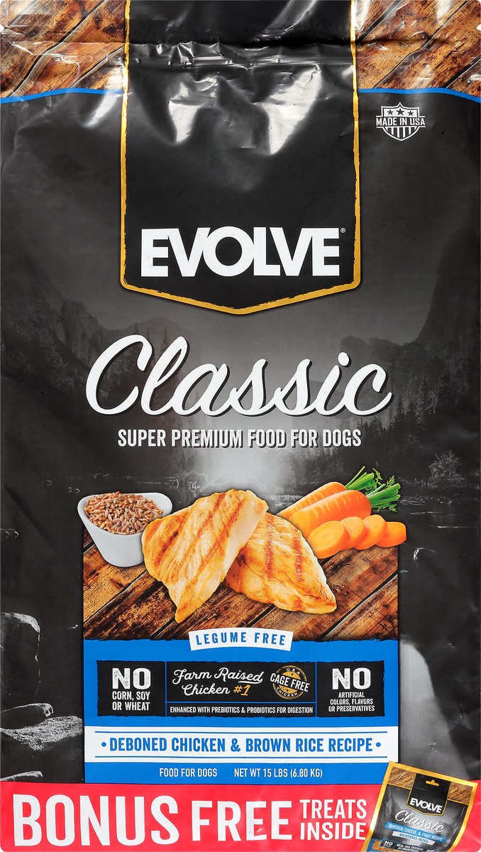 slide 1 of 9, Evolve Chicken Maintance Dog Food, 15 lb