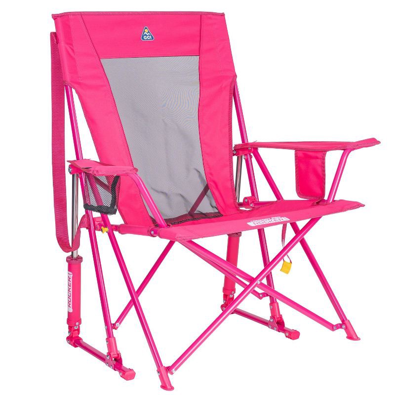slide 1 of 10, GCI Outdoor Comfort Pro Rocker Portable Rocking Camping Chair - Sport Pink, 1 ct