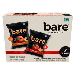 Bare Fruit Bare Apple Dried Fuji Red and Cinnamon Chips Snack Pack - 3.7oz