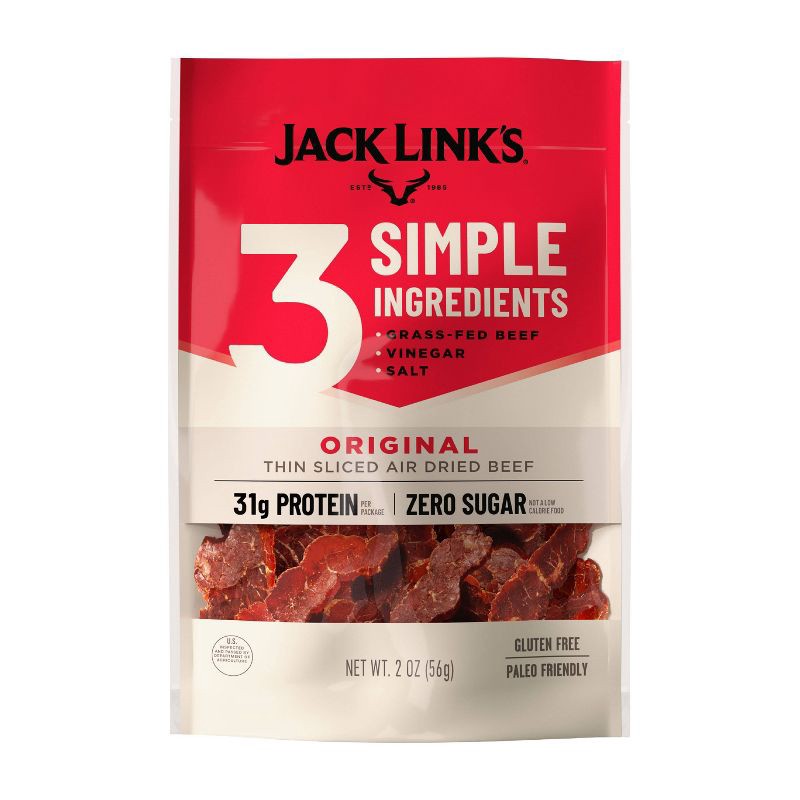 slide 1 of 9, Jack Link's Original Air Dried Jerky Steak Strips - 2oz, 2 oz