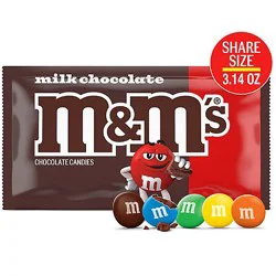 M&m's Milk Chocolate Candy Share Size Bag - 3.14 Oz