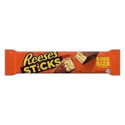 Reeses Sticks Milk Chocolate Peanut Butter Wafer King Size Candy Pack - 3 Oz