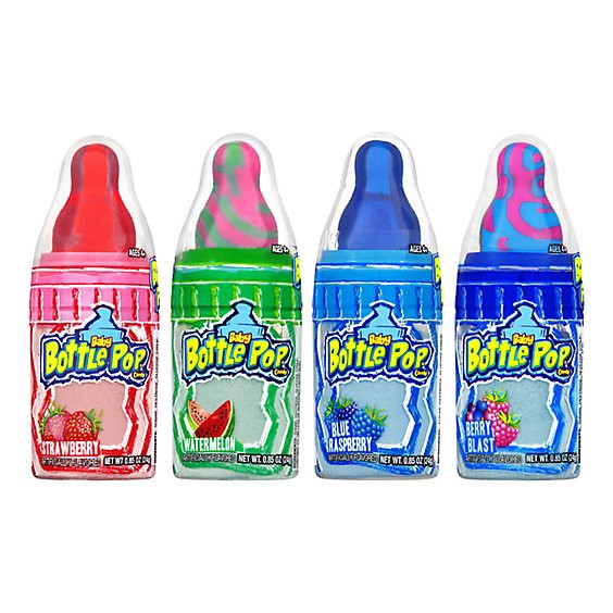 slide 1 of 1, Baby Bottle Pop Assorted Flavors Original Candy Lollipops With Dipping Powder - 1.1 Oz, 1.1 oz