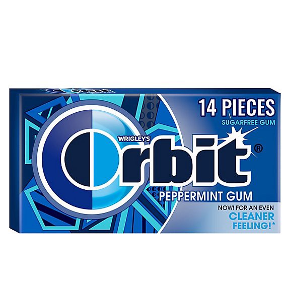slide 1 of 13, Orbit Sugar Free Chewing Gum Peppermint Single Pack - 14 Count, 14 ct
