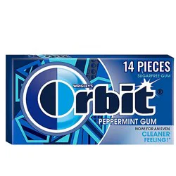 Orbit Sugar Free Chewing Gum Peppermint Single Pack - 14 Count