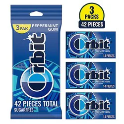 Orbit Sugar Free Chewing Gum Peppermint Multipack - 3-14 Count