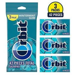 Orbit Sugar Free Chewing Gum Wintermint Multipack - 3-14 Count