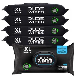 Dude Wipes Personal Wipes Fragrance Free - 5pk/48ct
