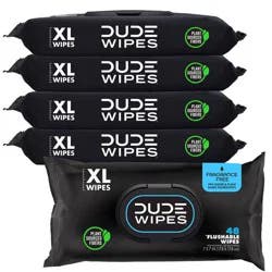 Dude Wipes Personal Wipes Fragrance Free - 5pk/48ct