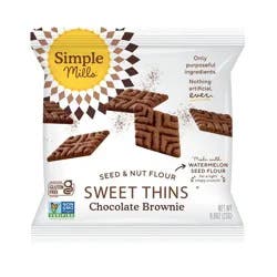Simple Mills Sweet Thins Chocolate Brownie Cookies - 0.8oz