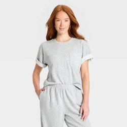 Women's Short Sleeve Pullover Sweatshirt - Universal Thread™ Heather Gray M