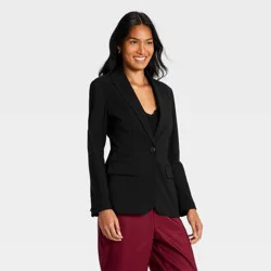 Women's Long Sleeve Blazer - A New Day™ Black M