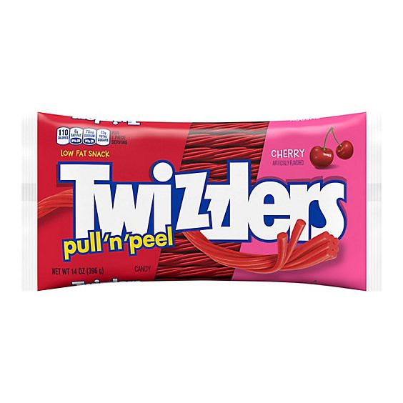 slide 1 of 7, Twizzlers Pull N Peel Cherry Flavored Licorice Style Chewy Candy Bag - 14 Oz, 14 oz
