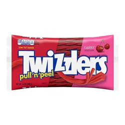 Twizzlers Pull N Peel Cherry Flavored Licorice Style Low Fat Candy Bag - 14 Oz