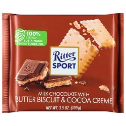 Ritter Sport Milk Chocolate With Butter Biscuit - 3.5 Oz