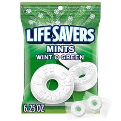 Life Savers Wint O Green Breath Mints Hard Candy In Bag - 6.25 Oz