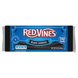 Red Vines Twists Soft & Chewy Candy Black Licorice Tray - 5 Oz