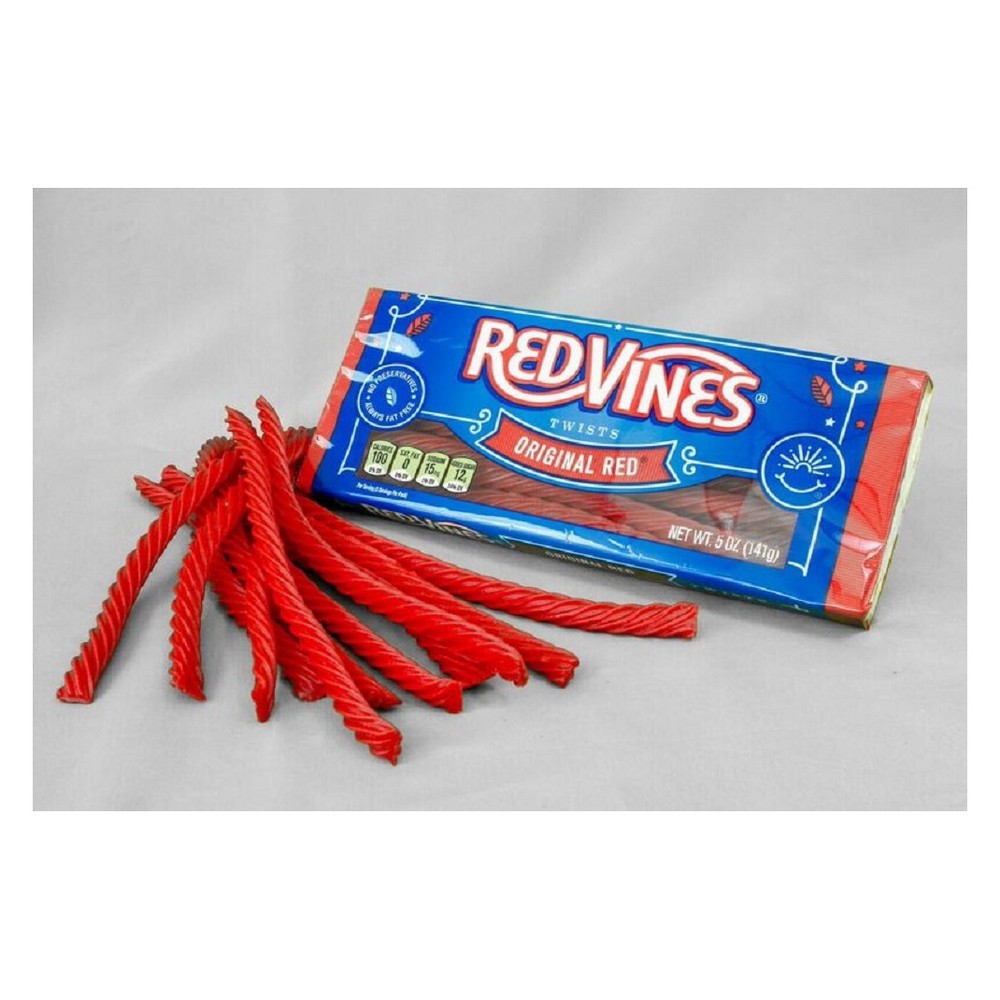 slide 2 of 9, Red Vines Original Red Licorice Twists, 5oz Tray, 1 ct