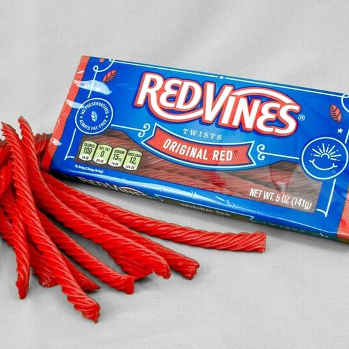 slide 4 of 9, Red Vines Original Red Licorice Twists, 5oz Tray, 1 ct