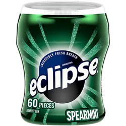 Eclipse Sugar Free Chewing Gum Spearmint Bottle - 60 Count