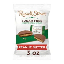 Russell Stover Sugar Free Peanut Butter Cup Chocolate Candy Bag - 3 Oz