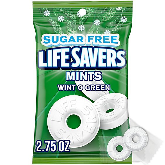 slide 1 of 1, Life Savers Wint O Green Sugar Free Breath Mints Hard Candy In Bag - 2.75 Oz, 2.75 oz