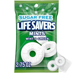 Life Savers Wint O Green Sugar Free Breath Mints Hard Candy In Bag - 2.75 Oz