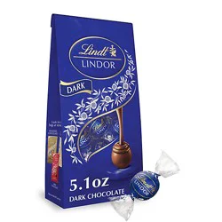 Lindt Lindor Dark Chocolate Candy Truffles Bag - 5.1 Oz