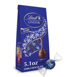 Lindt Lindor Dark Chocolate Candy Truffles Bag - 5.1 Oz