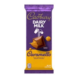 Cadbury Dairy Milk Caramello Milk Chocolate And Creamy Caramel Candy Bar - 4 Oz