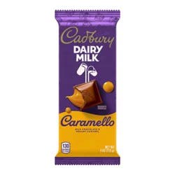 Cadbury Dairy Milk Caramello Milk Chocolate And Creamy Caramel Candy Bar - 4 Oz