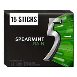 5 Spearmint Rain Sugar Free Chewing Gum - 15 Count