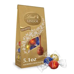 Lindt Lindor Assorted Chocolate Candy Truffles Bag - 5.1 Oz