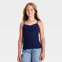 Girls' Embellished Cami - art class™ Navy Blue XL