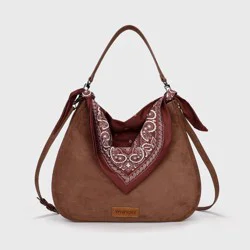 Wrangler Women's Bandana Shoulder Bag - Dark Brown