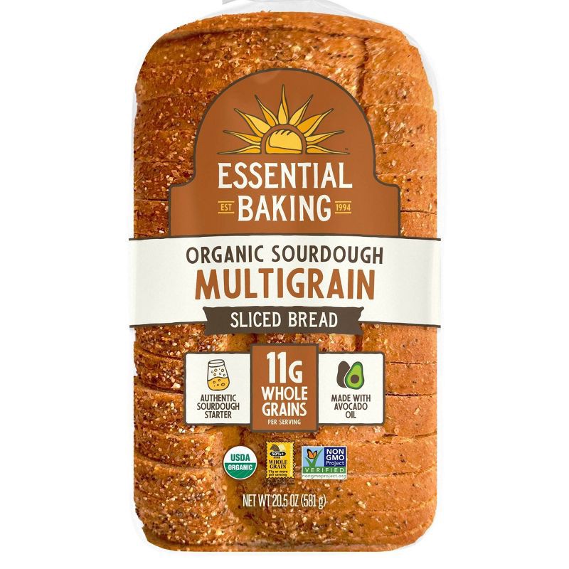 slide 1 of 11, The Essential Baking Company Organic Sourdough Multigrain Thin Sliced Bread - 20.48oz, 20.48 oz