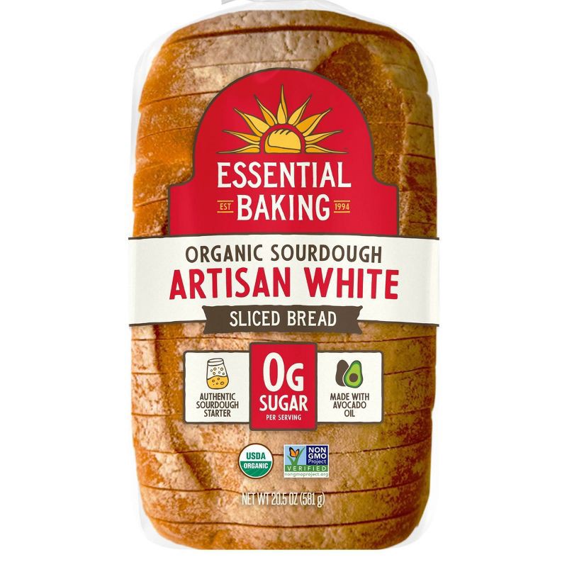 slide 1 of 10, The Essential Baking Company Organic Sourdough White Thin Sliced Bread - 20.48oz, 20.48 oz