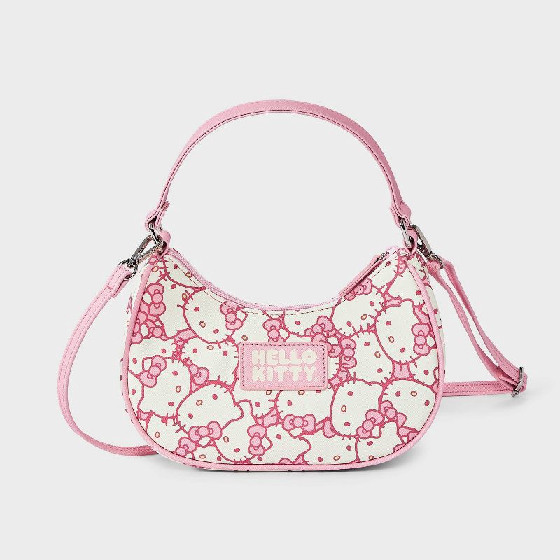 slide 1 of 4, Sanrio Hello Kitty Shoulder Purse - Pink/Cream, 1 ct