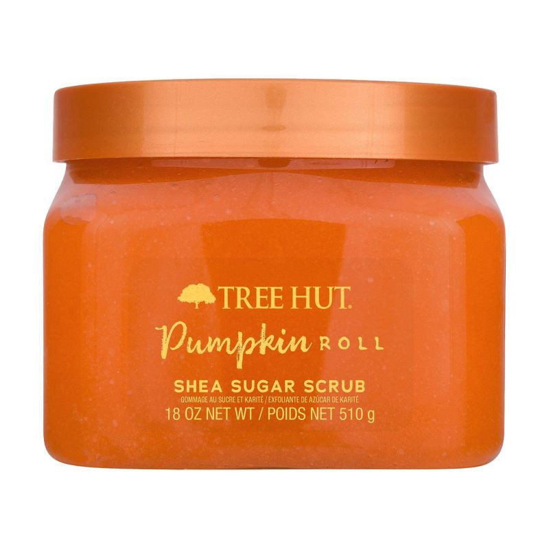 slide 1 of 9, Tree Hut Pumpkin Roll Shea Sugar Body Scrub - 18oz, 18 oz