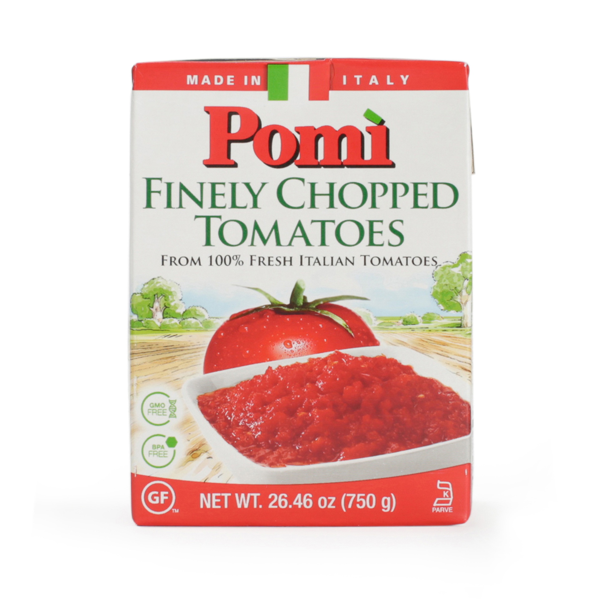 slide 1 of 1, Pomi Finely Chopped Tomatoes, 26.4 oz