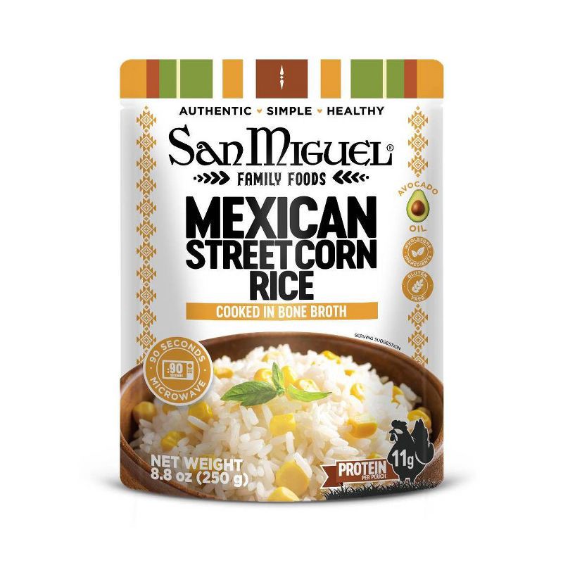 slide 1 of 2, San Miguel Family Foods San Miguel Street Corn Rice - 8.8oz, 8.8 oz