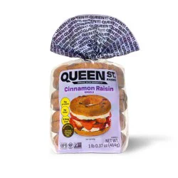 Queen Street Bakery Gluten Free Cinnamon Raisin Bagels - 16.37oz