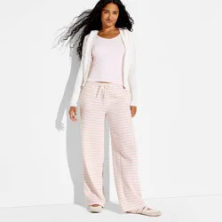 Zoe+Liv Women's Graphic Sweatpants - Pink Striped M