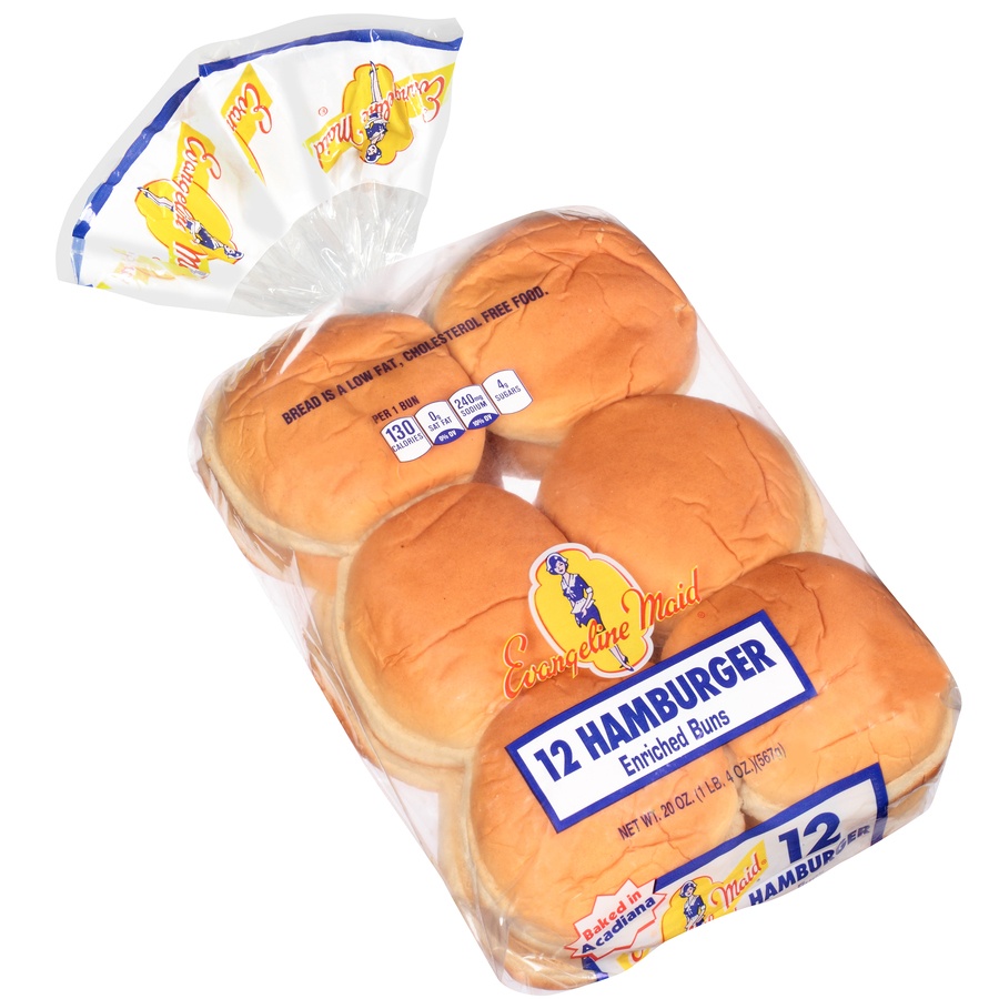 slide 2 of 8, Evangeline Maid Hamburger Buns, 12 ct