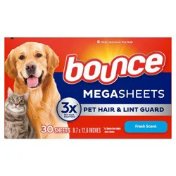 Bounce Pet Fresh Scent Dryer Sheets - 30ct